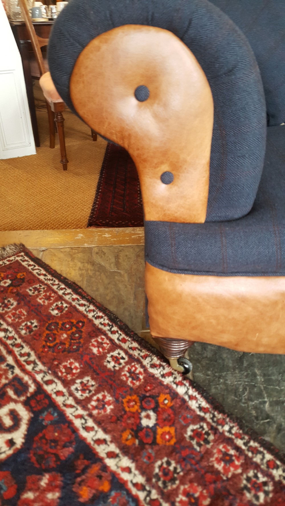 Late Victorian Mahogany Chesterfield Sofa View II