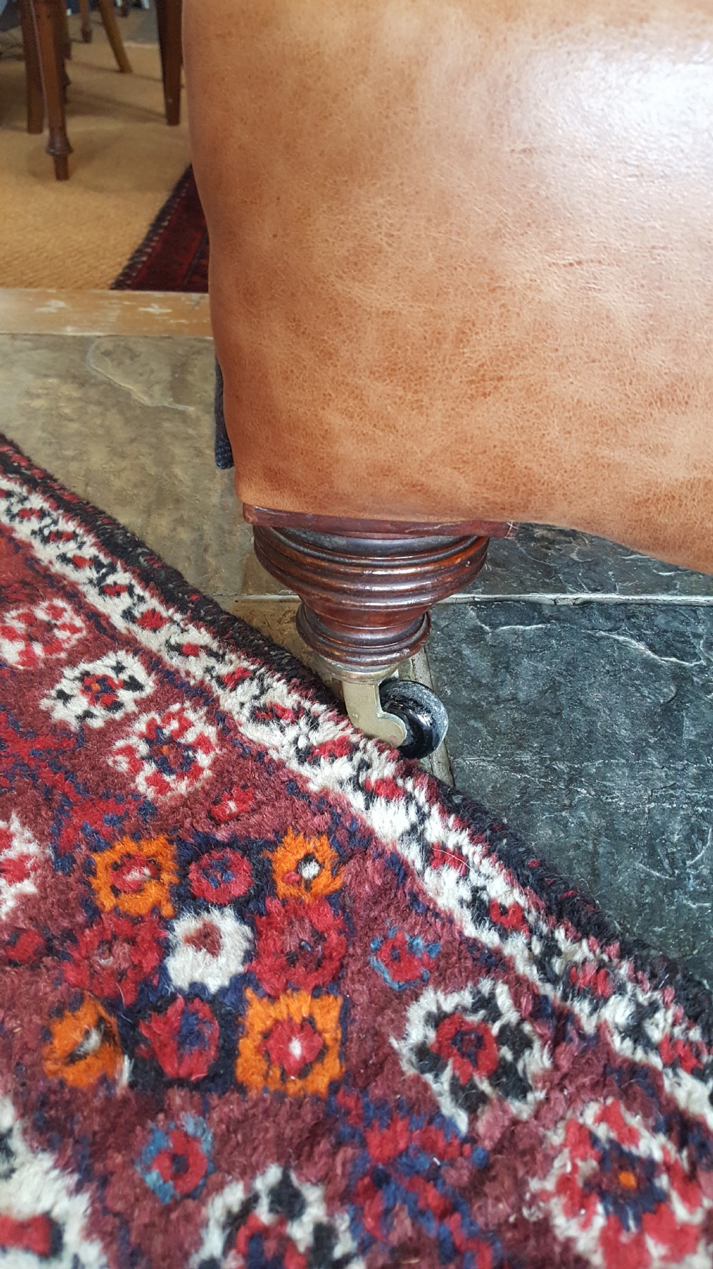 Late Victorian Mahogany Chesterfield Sofa View V