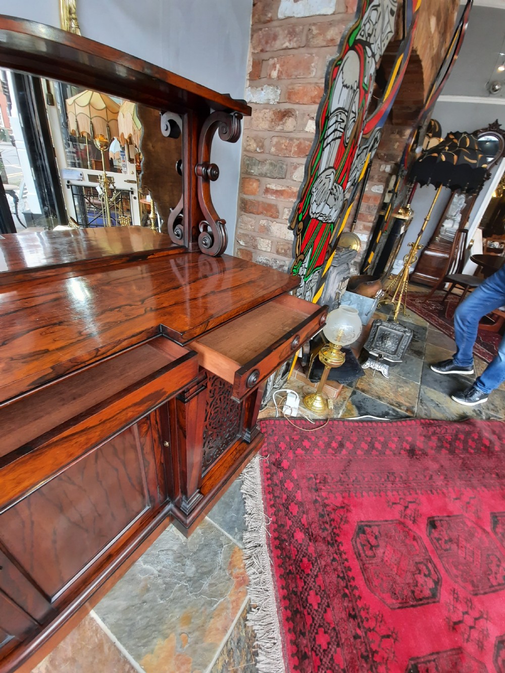 Regency Rosewood Breakfront Sideboard View III