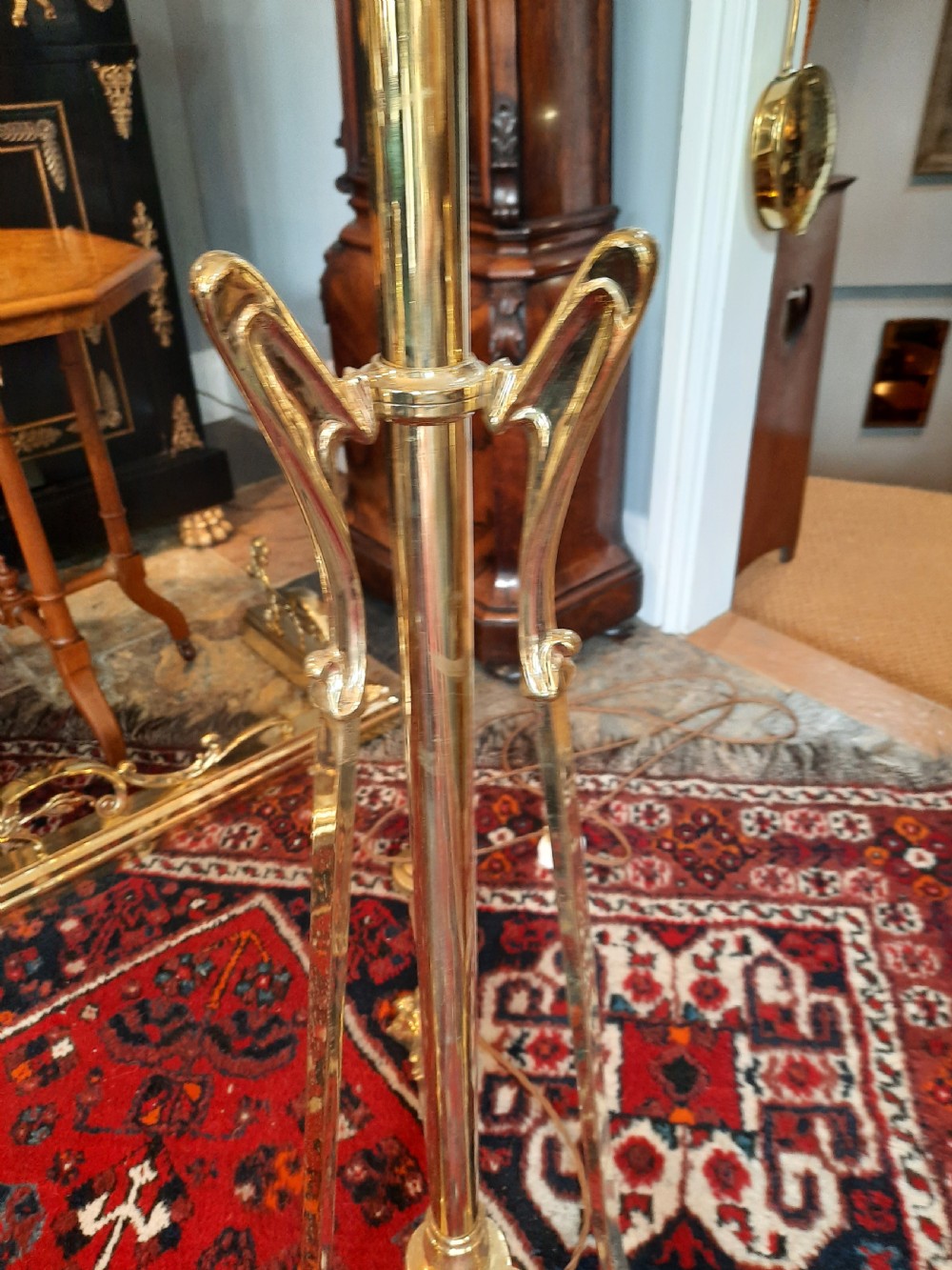 Art Nouveau Brass Extending Standard Lamp View IV
