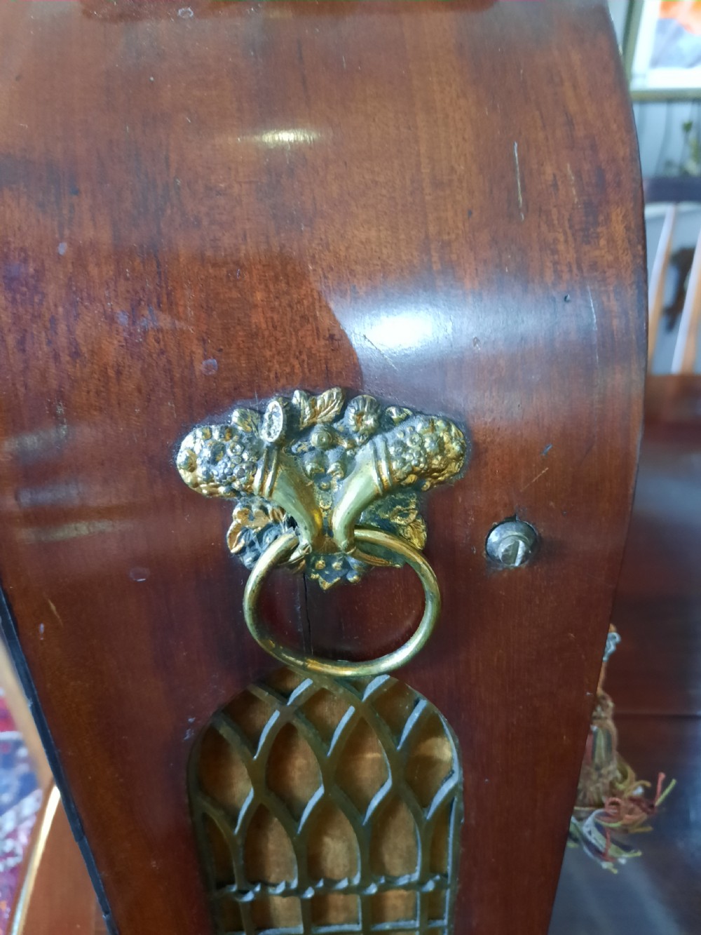 William IV Brass Inlaid Mahogany Mantel Clock View VI