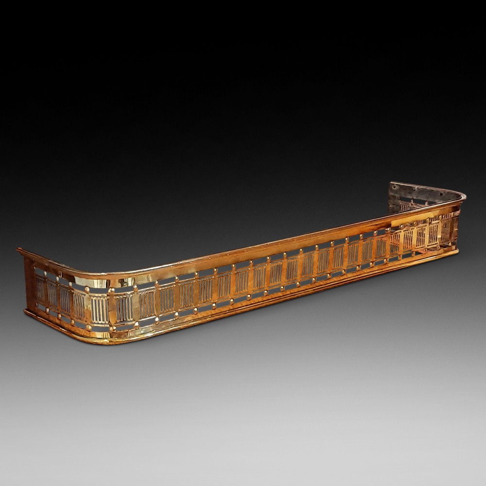 Late Victorian Pierced Brass Fender