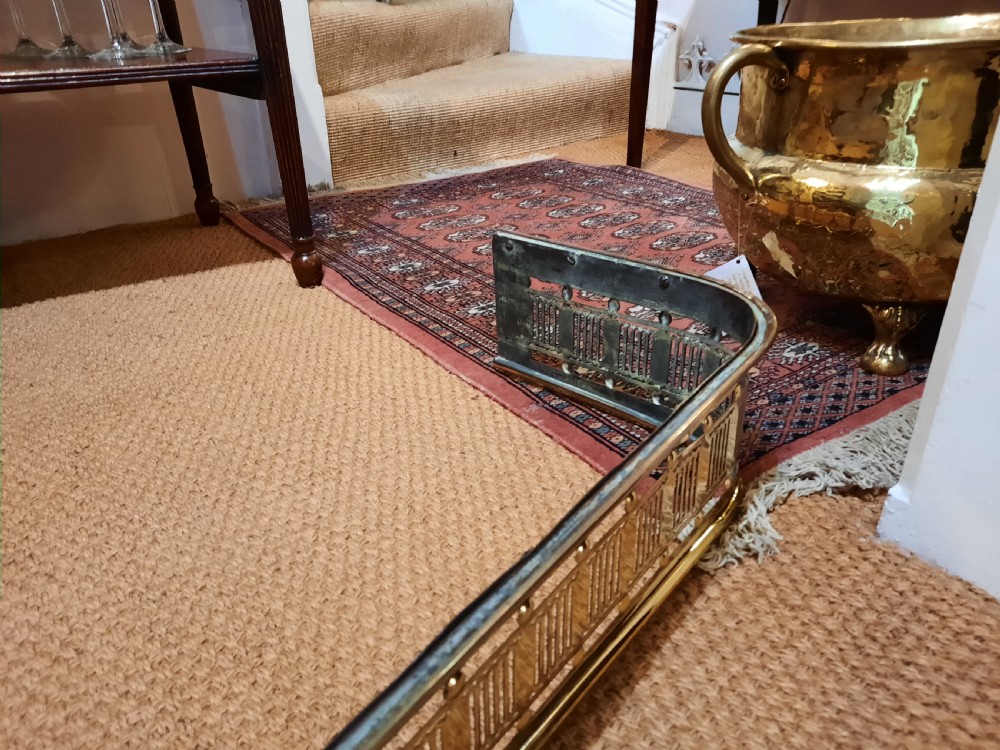 Late Victorian Pierced Brass Fender View IV