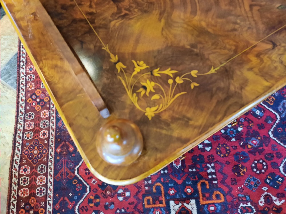 Victorian Burr Walnut Whatnot Canterbury View VI