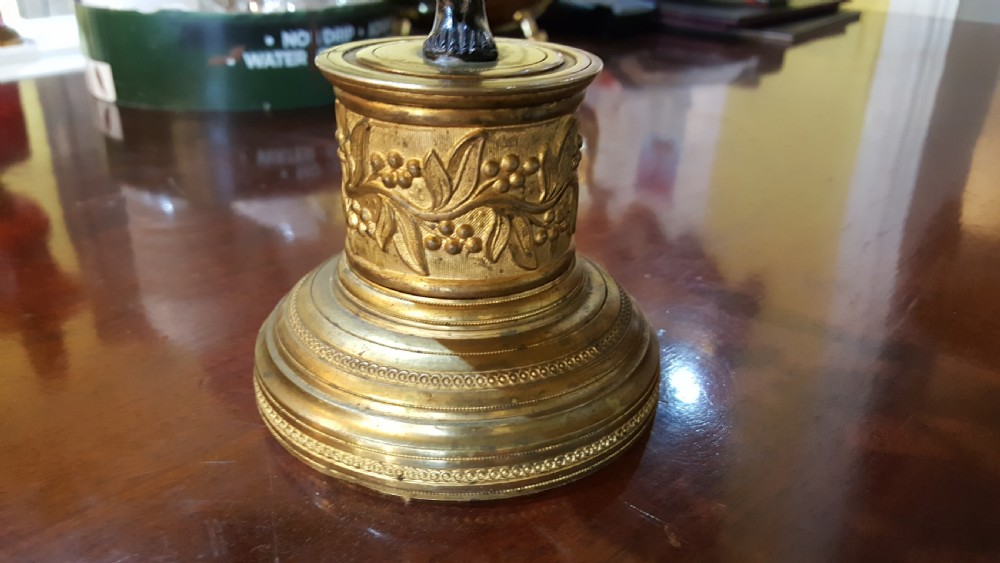 Pair of Regency Bronze and Gilt Bronze Lustres View II