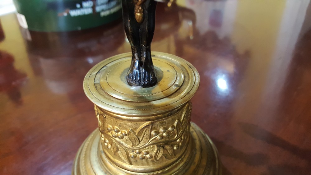 Pair of Regency Bronze and Gilt Bronze Lustres View III