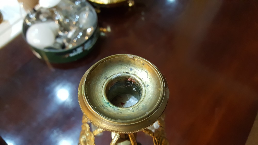 Pair of Regency Bronze and Gilt Bronze Lustres View VI