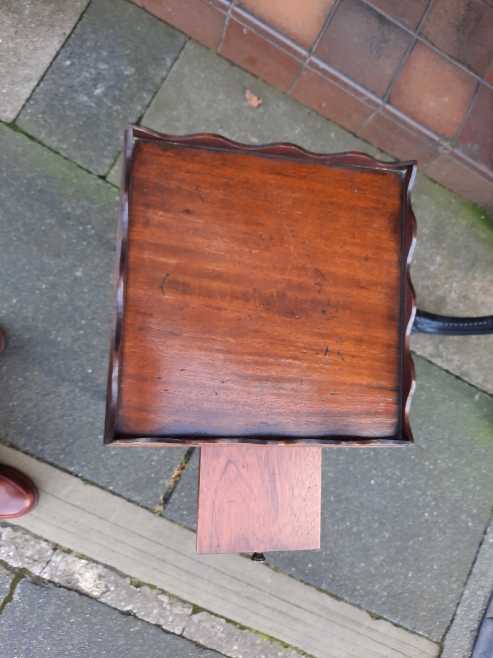 Edwardian Chippendale Style Mahogany Candle Stand View II