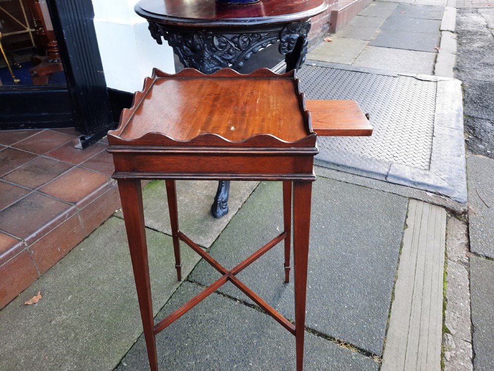 Edwardian Chippendale Style Mahogany Candle Stand View III