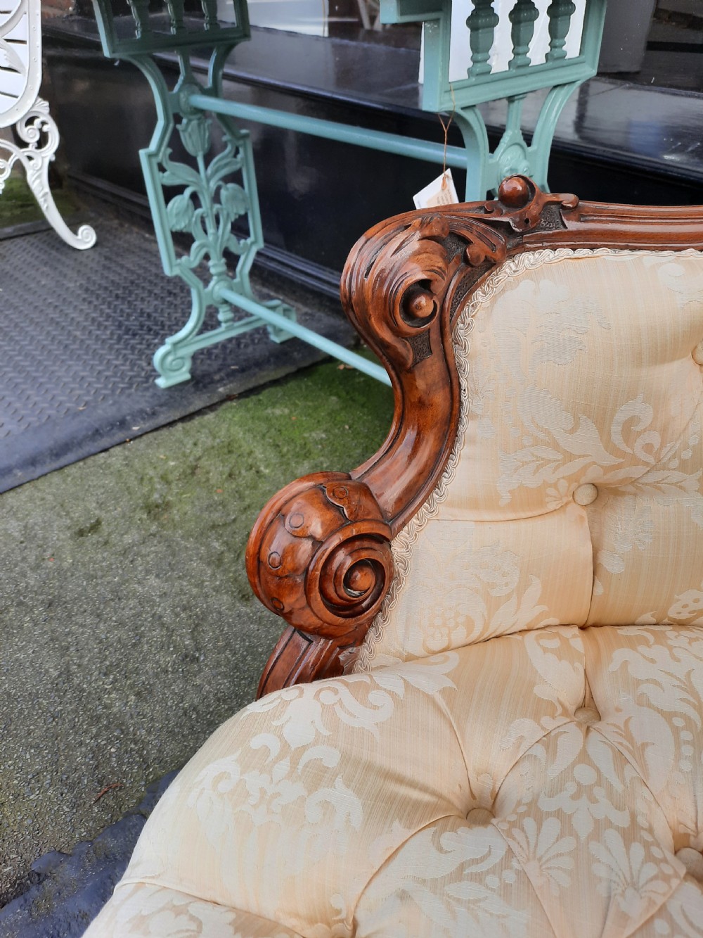 Victorian Walnut Window Seat View III