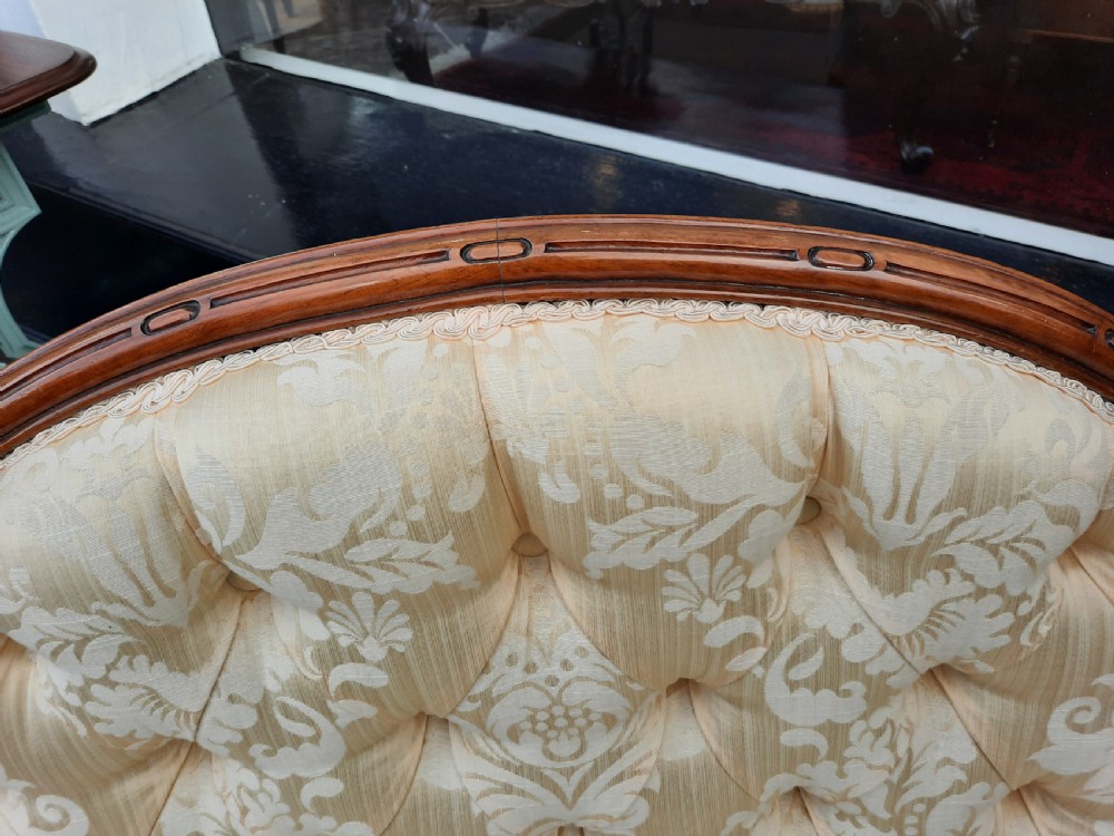 Victorian Walnut Window Seat View IV