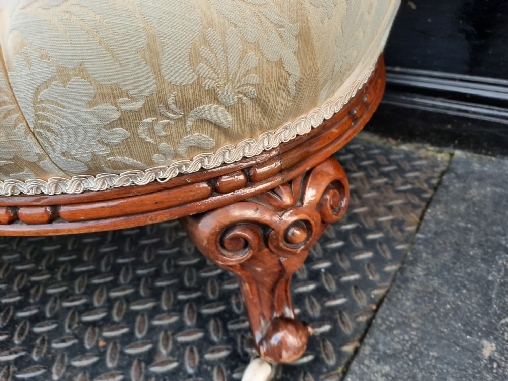 Victorian Walnut Window Seat View VI