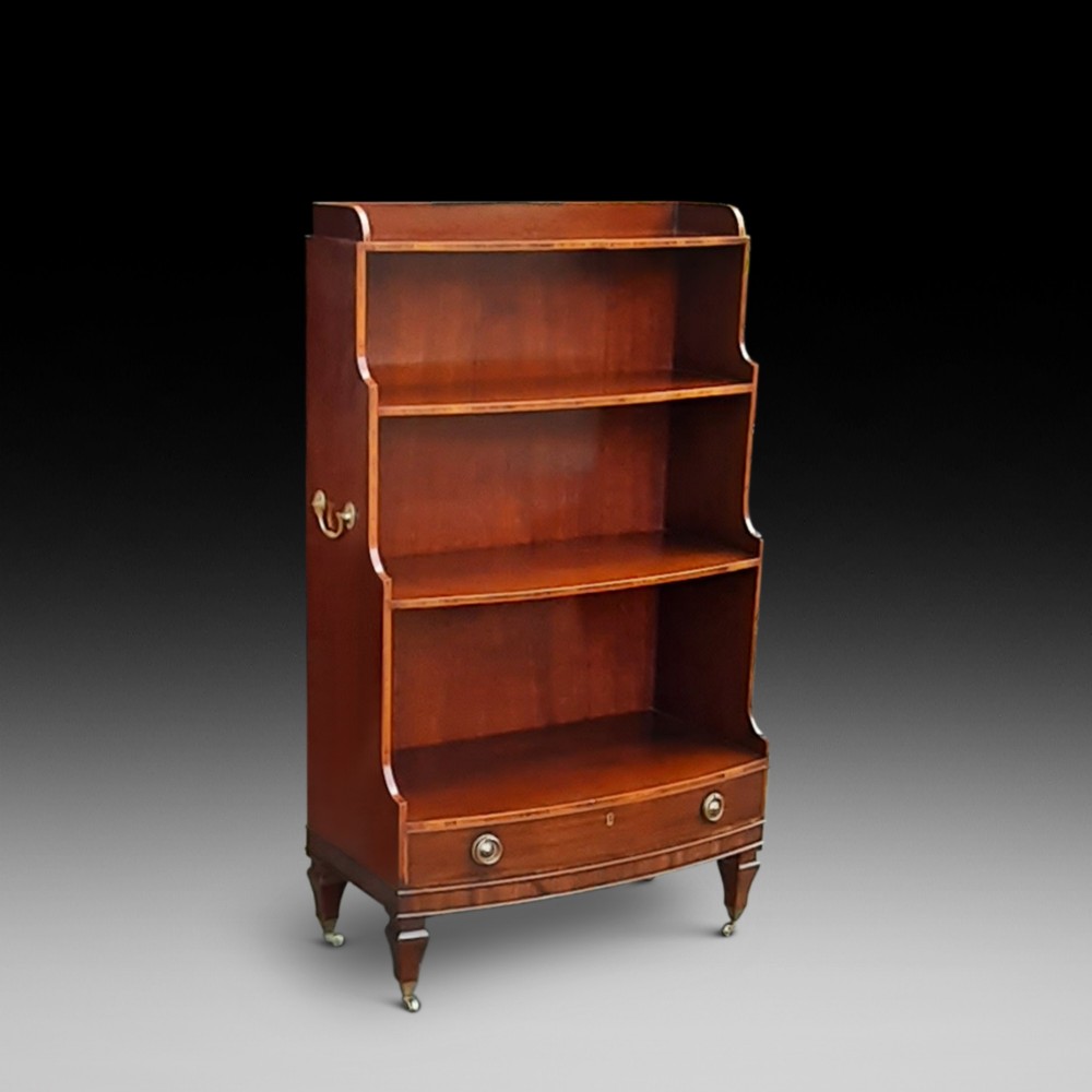 Early 20thC Mahogany Waterfall Bookcase
