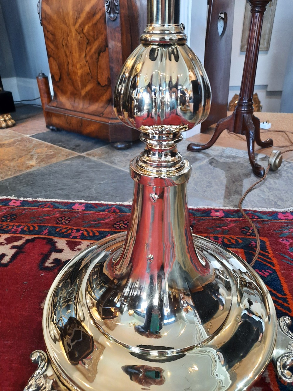 Early 20thC Brass Adjustable Standard Lamp View III