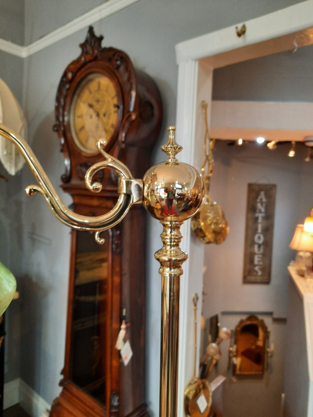 Early 20thC Brass Adjustable Standard Lamp View III