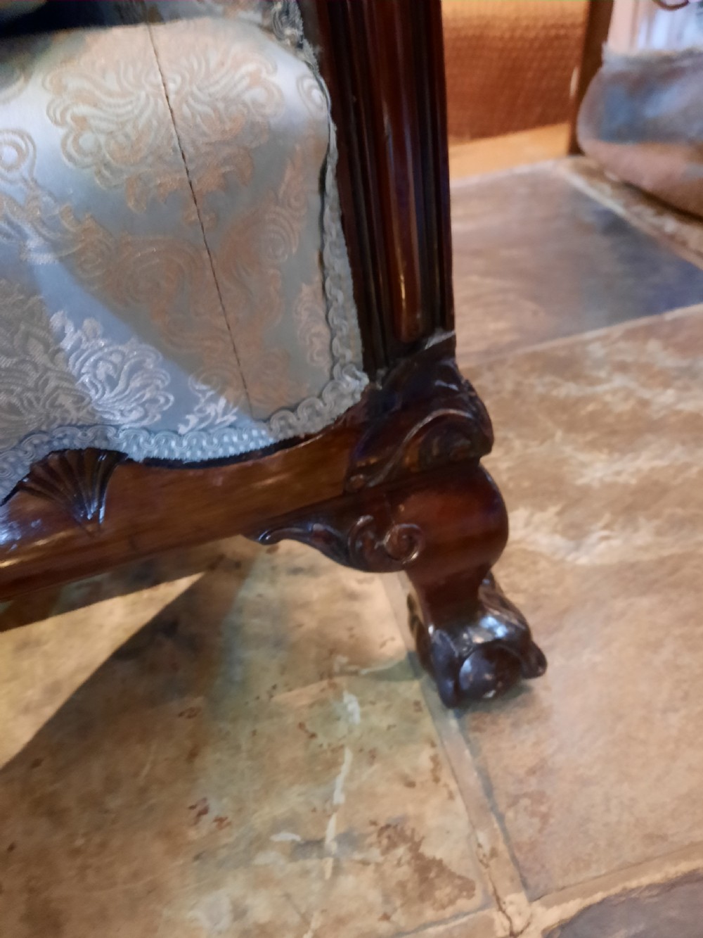 Victorian Mahogany Framed Sofa View IV