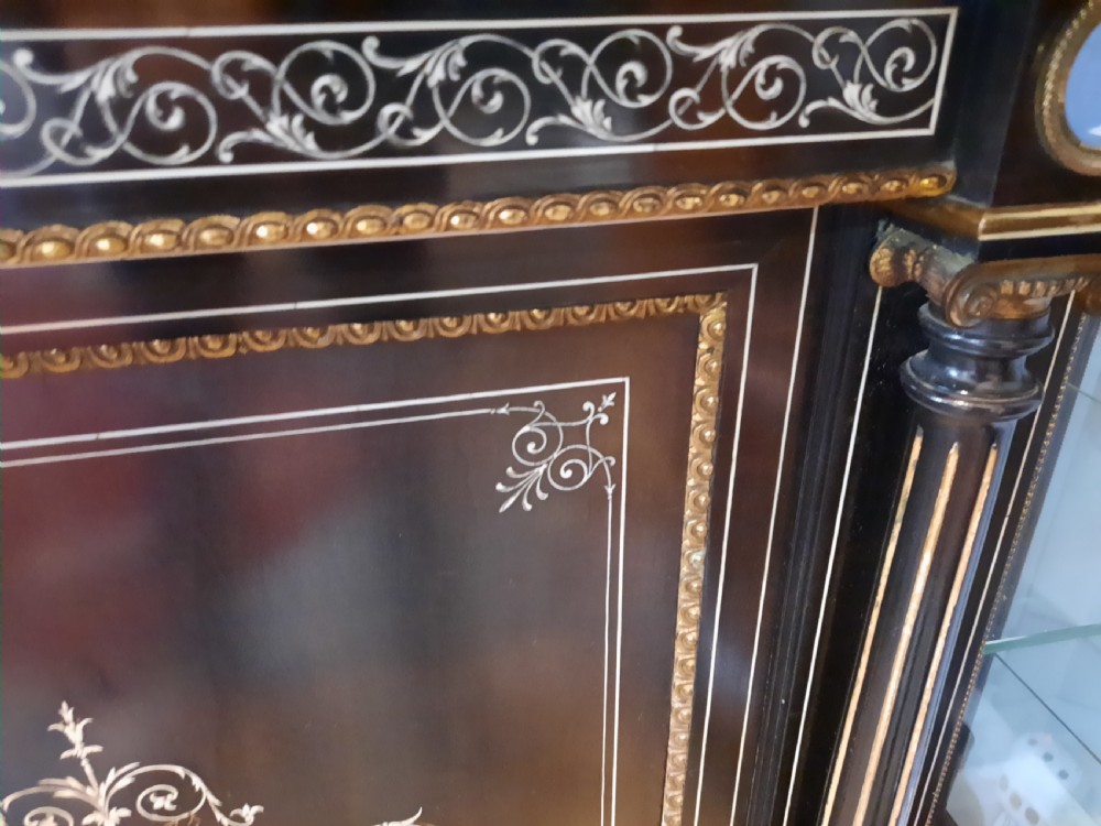 Victorian Ebonised Credenza with Jasperware Plaques View X