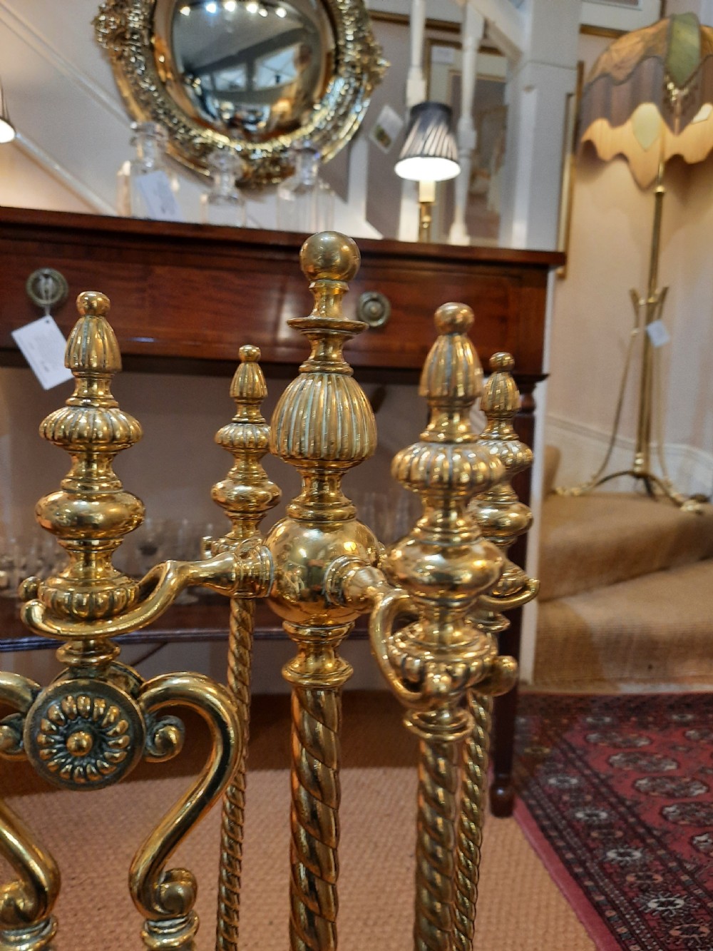 Regency brass fire companion stand View IV