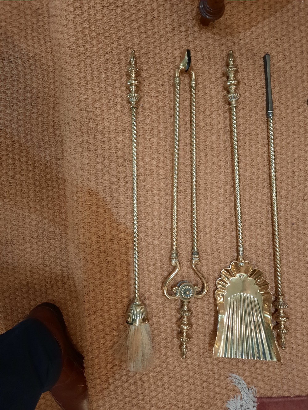 Regency brass fire companion stand View V