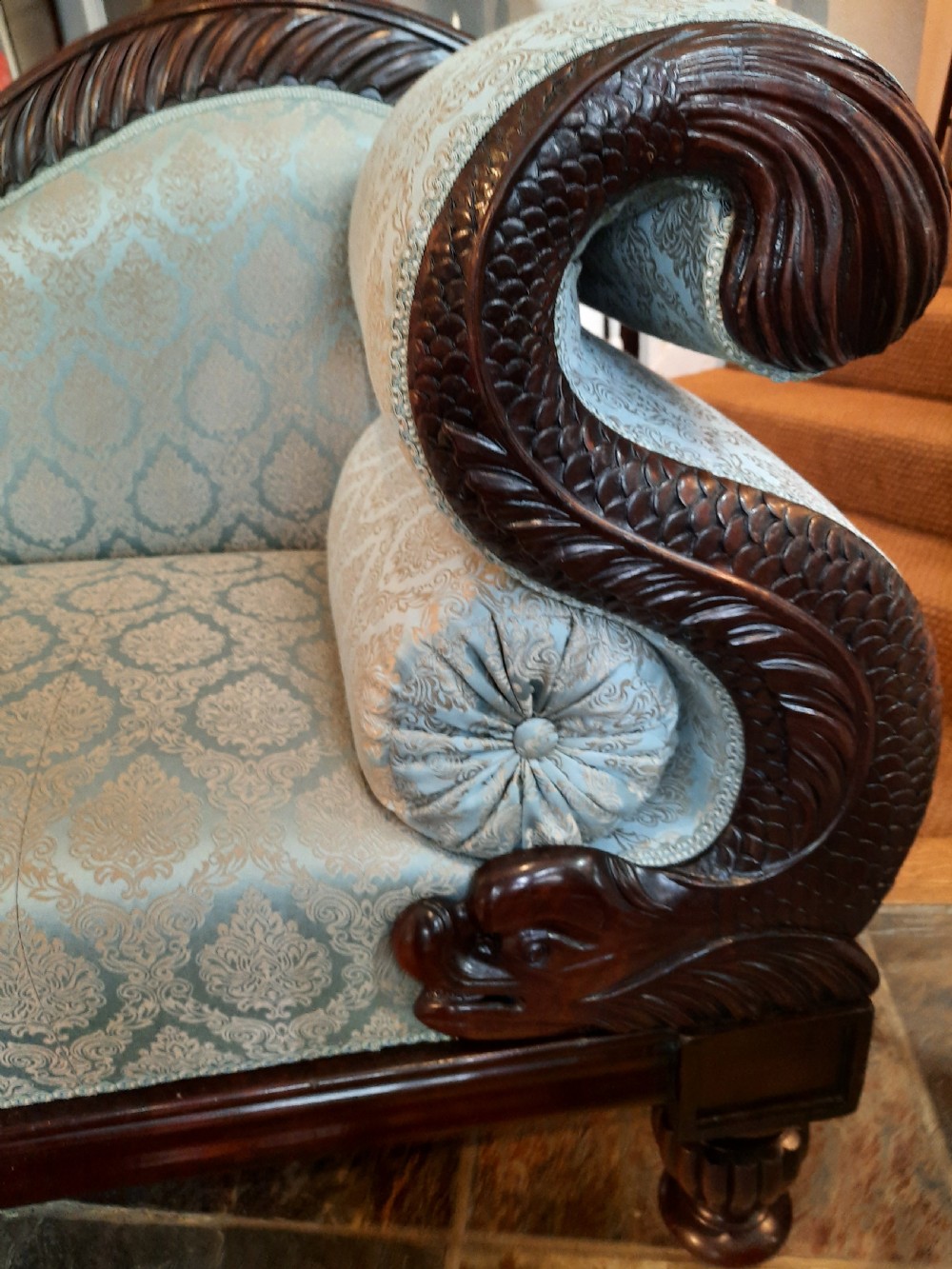 William IV Mahogany Chaise Longue View II
