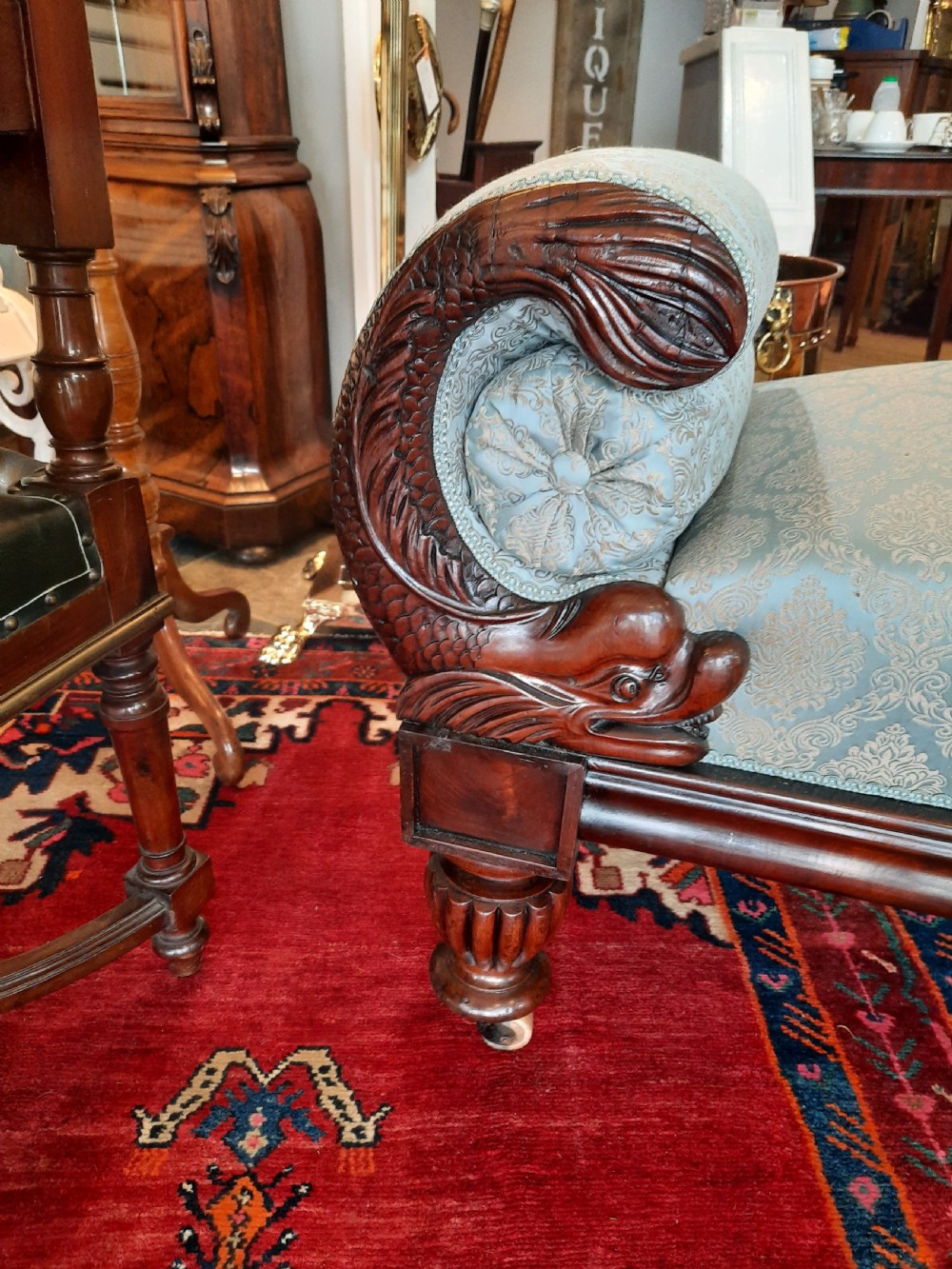 William IV Mahogany Chaise Longue View V