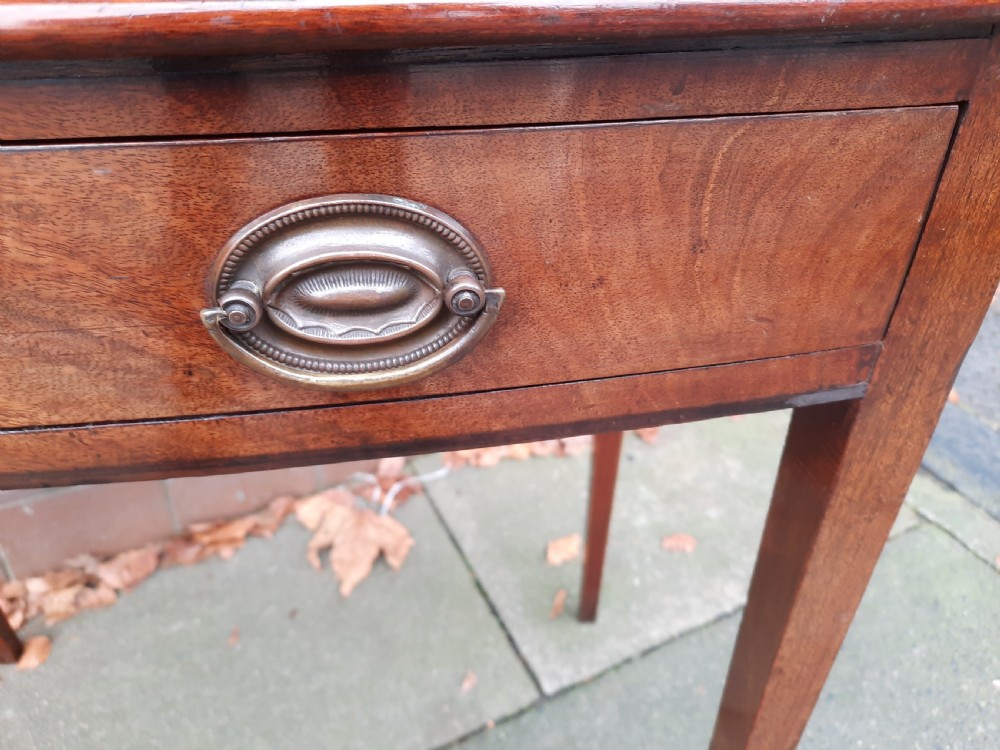 Late Georgian Bow Fronted Mahogany Hall Table View IV