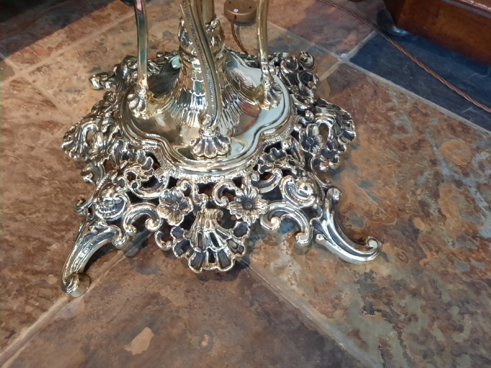 High Victorian Brass Adjustable Standard Lamp  View II