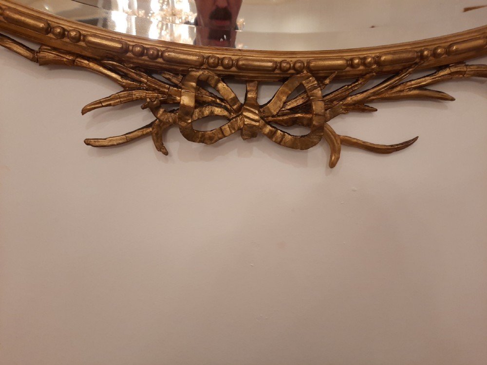 Late 19thC Gilt Framed Oval Wall Mirror View VII