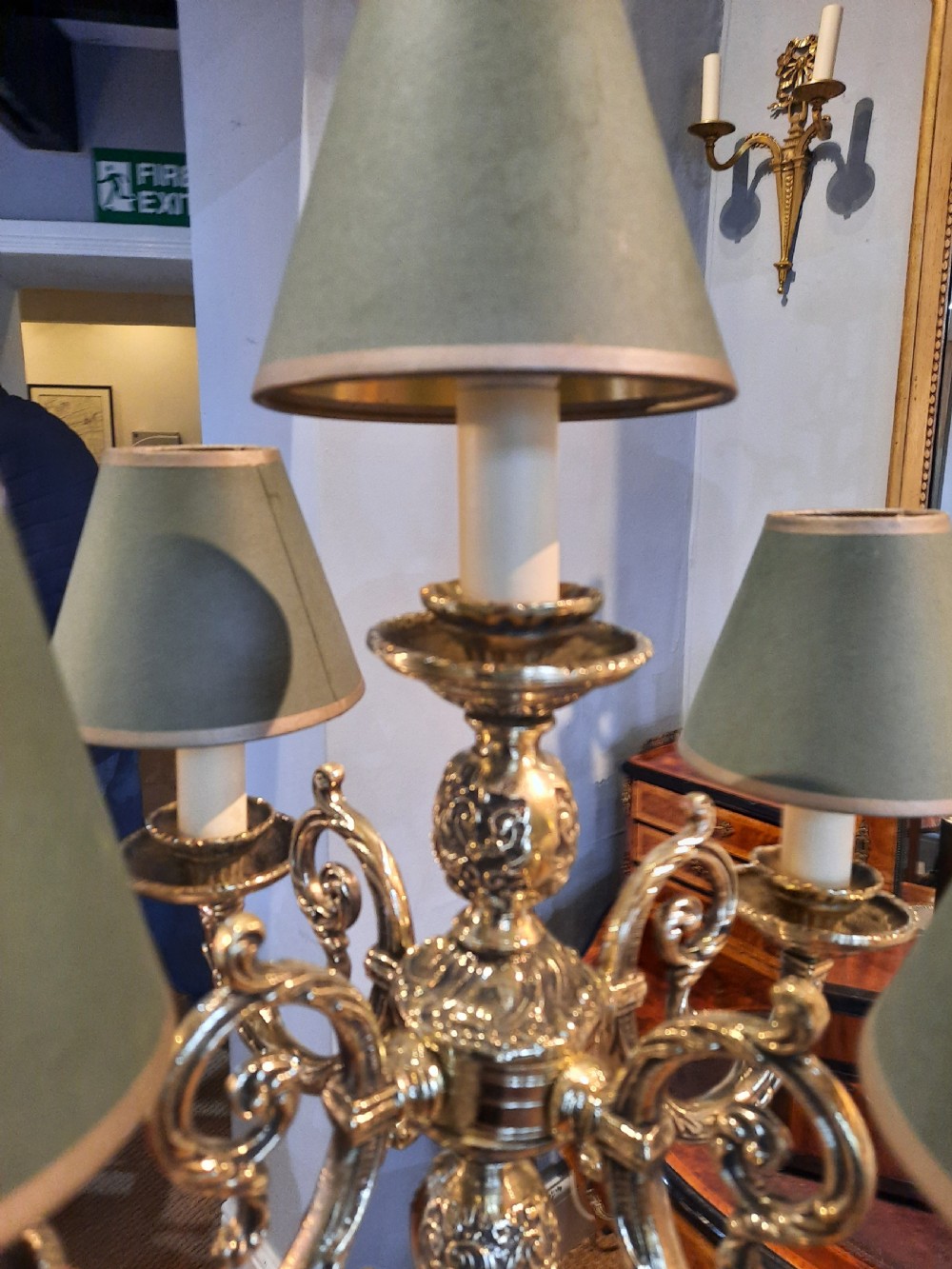 Pair of Classical Style Marble and Ormolu Table Lamps View II