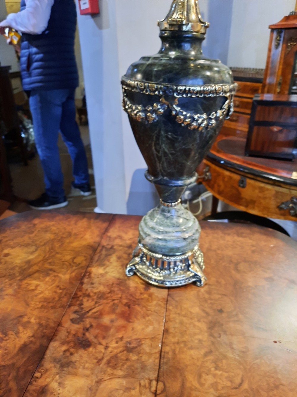 Pair of Classical Style Marble and Ormolu Table Lamps View IV