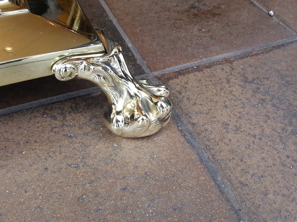 Victorian brass adjustable standard oil lamp View III