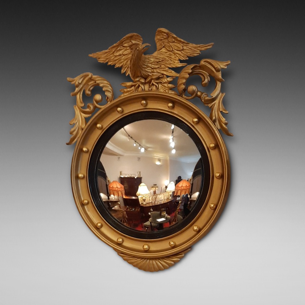  Late 19thC Convex Wall Mirror 
