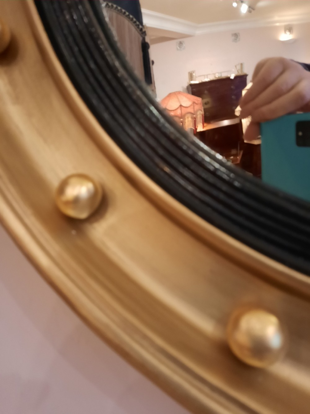  Late 19thC Convex Wall Mirror  View V