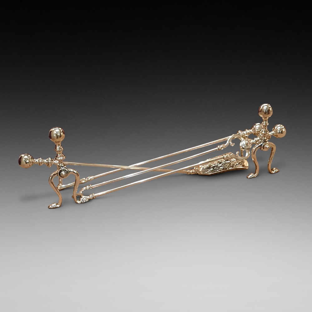 Set of the 1920’s Brass Fire Irons
