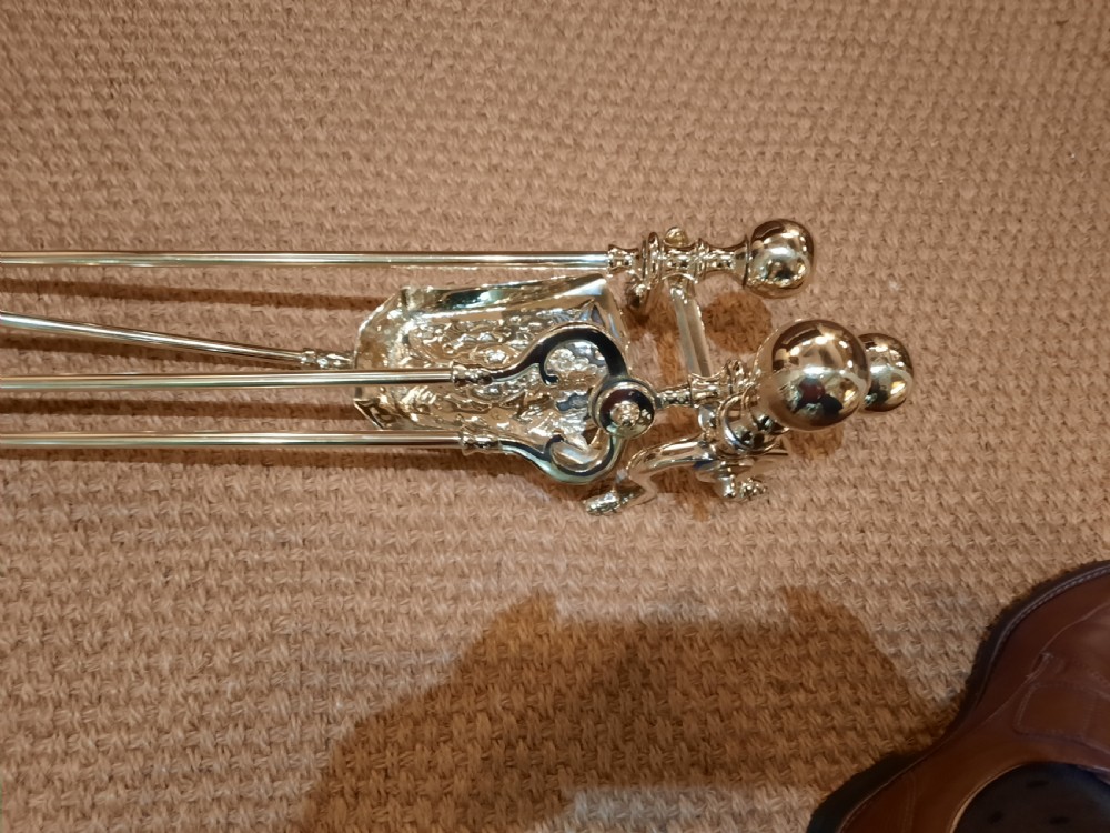 Set of the 1920’s Brass Fire Irons View II