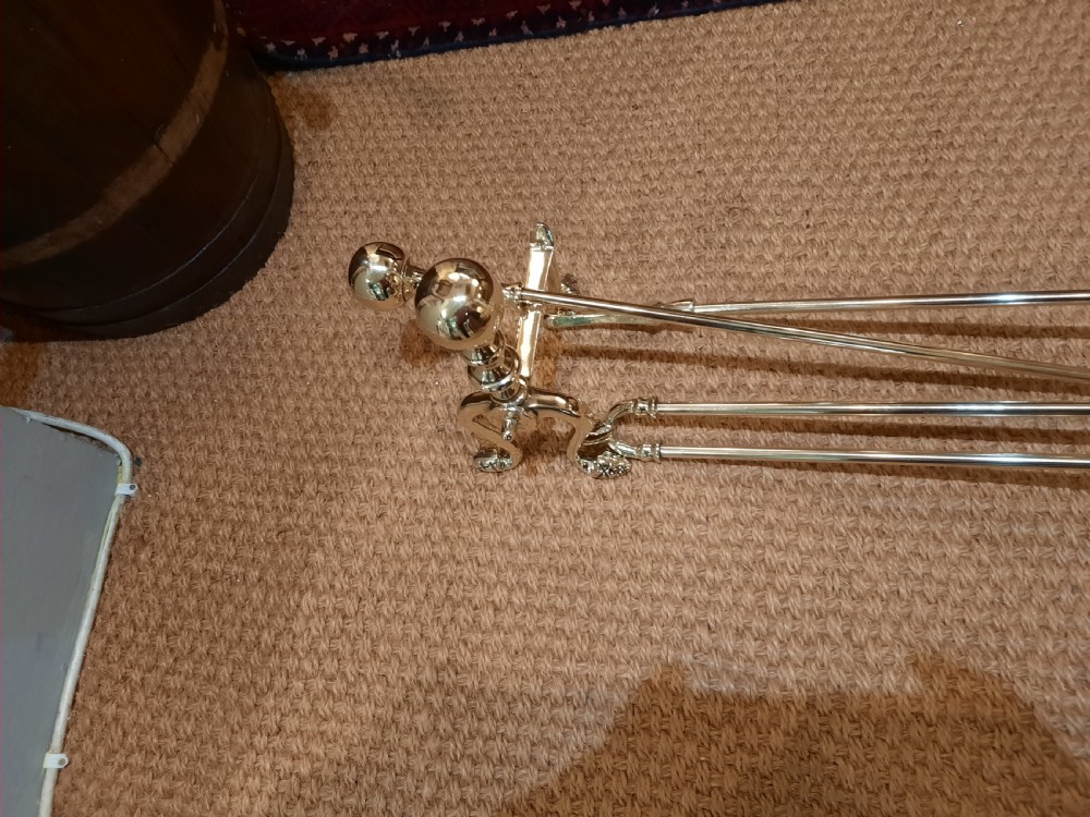 Set of the 1920’s Brass Fire Irons View III