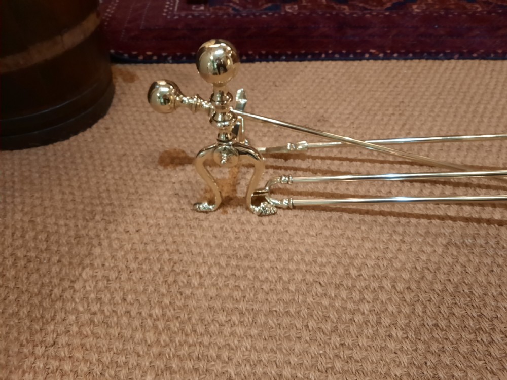Set of the 1920’s Brass Fire Irons View IV
