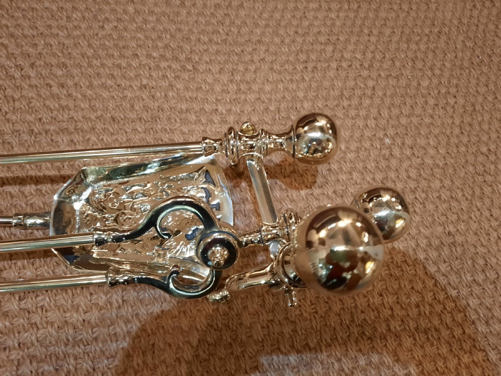 Set of the 1920’s Brass Fire Irons View V