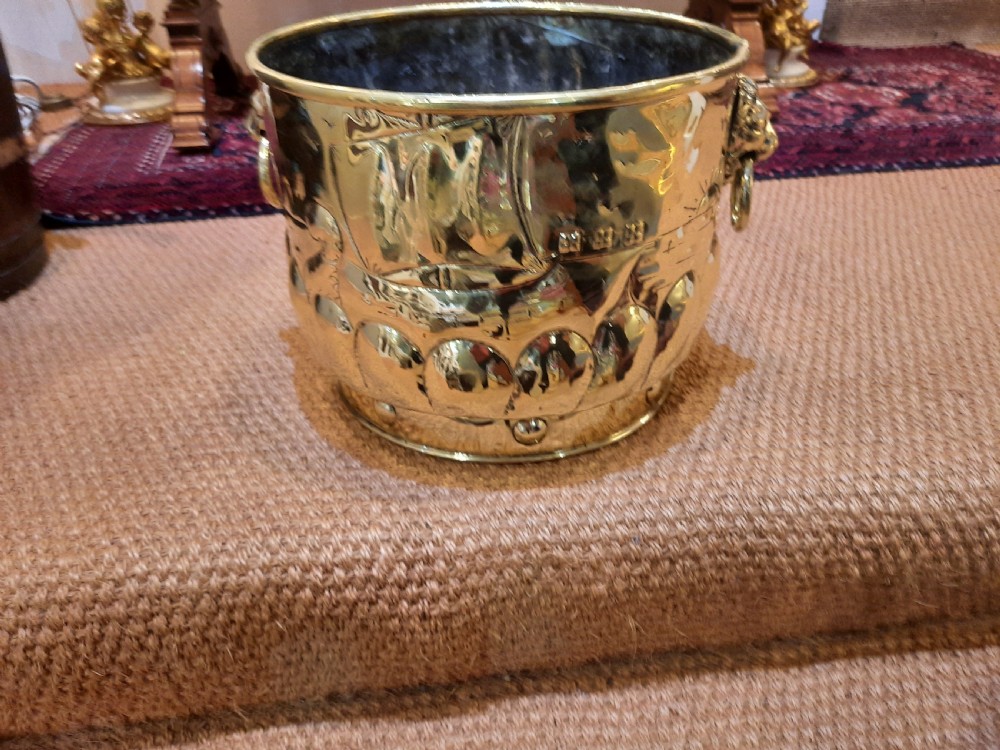 19thC Brass Log Bucket View II