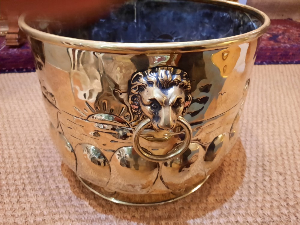 19thC Brass Log Bucket View III