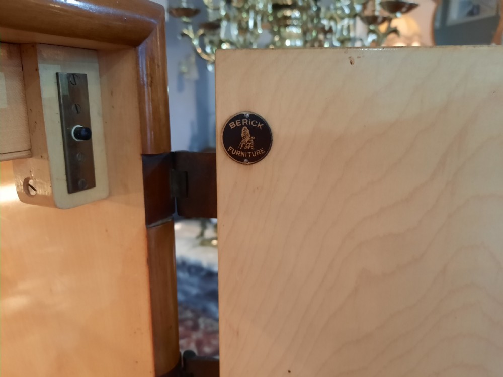 Burr Walnut Cocktail Drinks Cabinet View IX