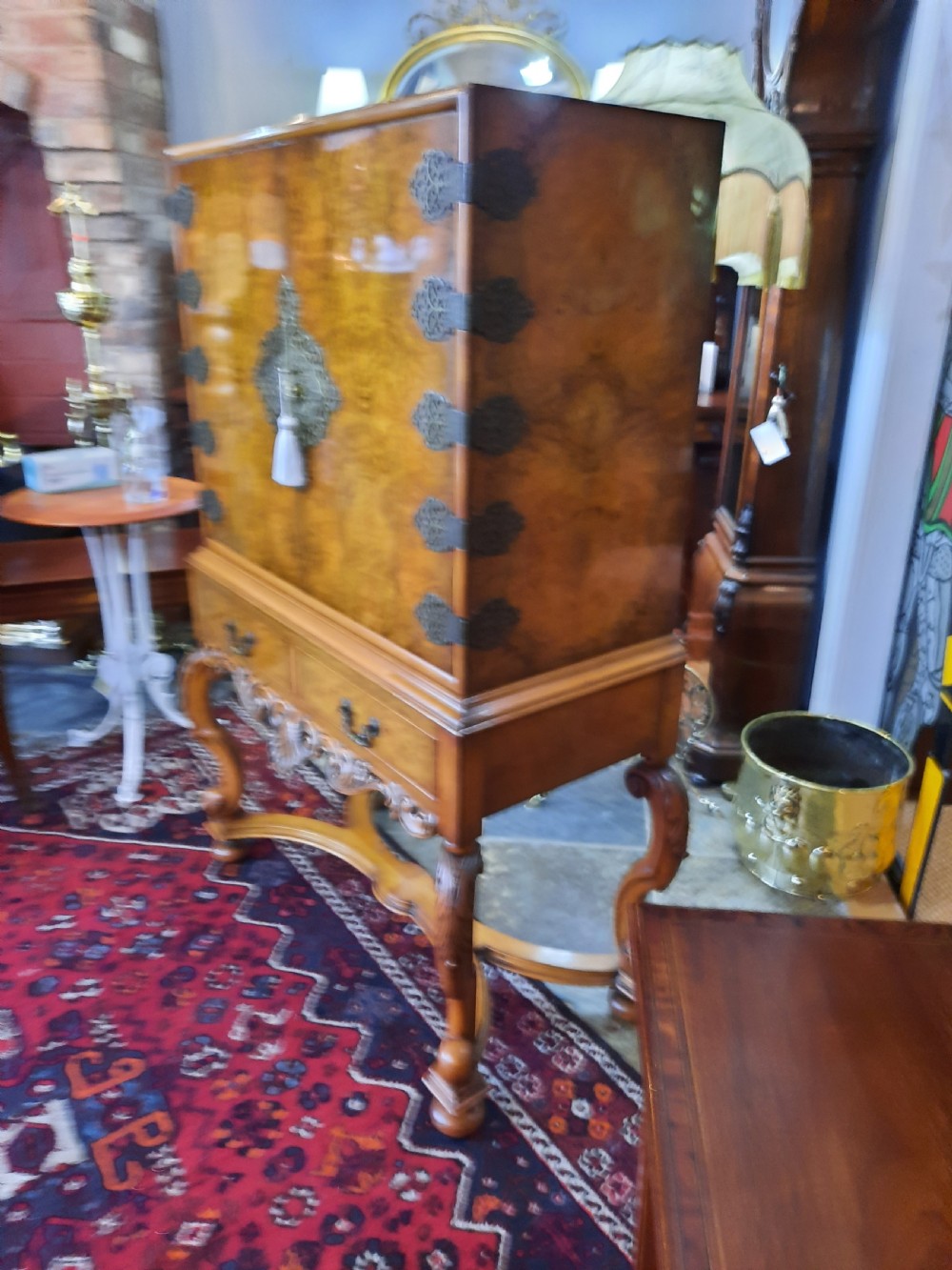 Burr Walnut Cocktail Drinks Cabinet View XIII