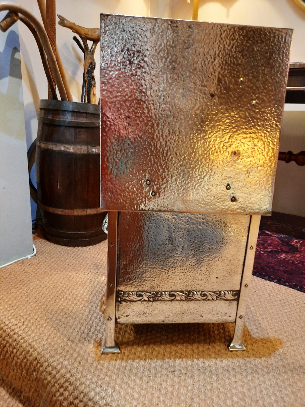 Arts and Crafts Silvered Copper Coal Box View IV