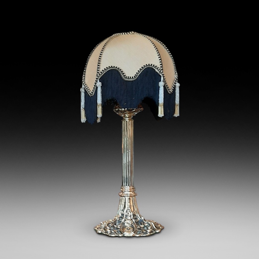 Early 20thC brass table lamp