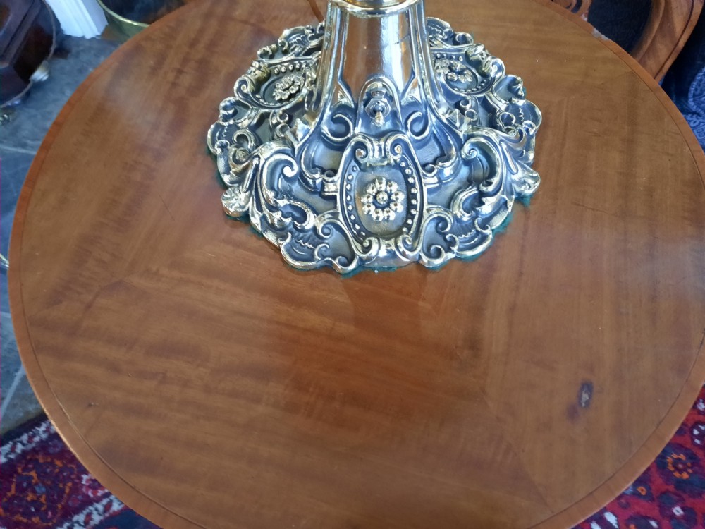 Early 20thC brass table lamp View II