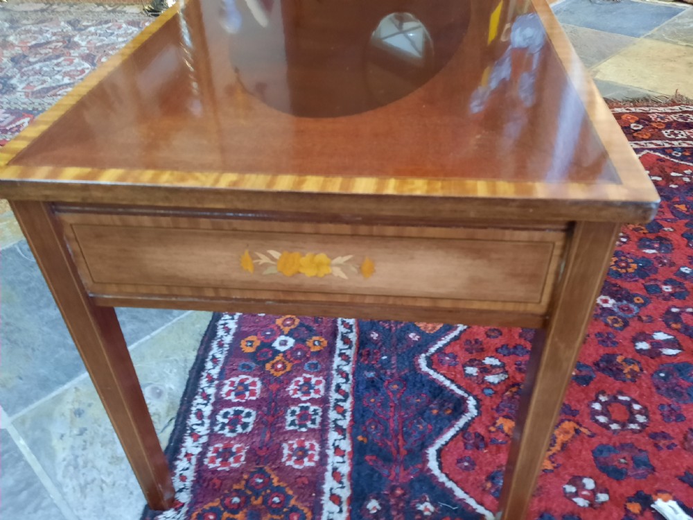 Edwardian Mahogany & Inlaid Coffee Table View III