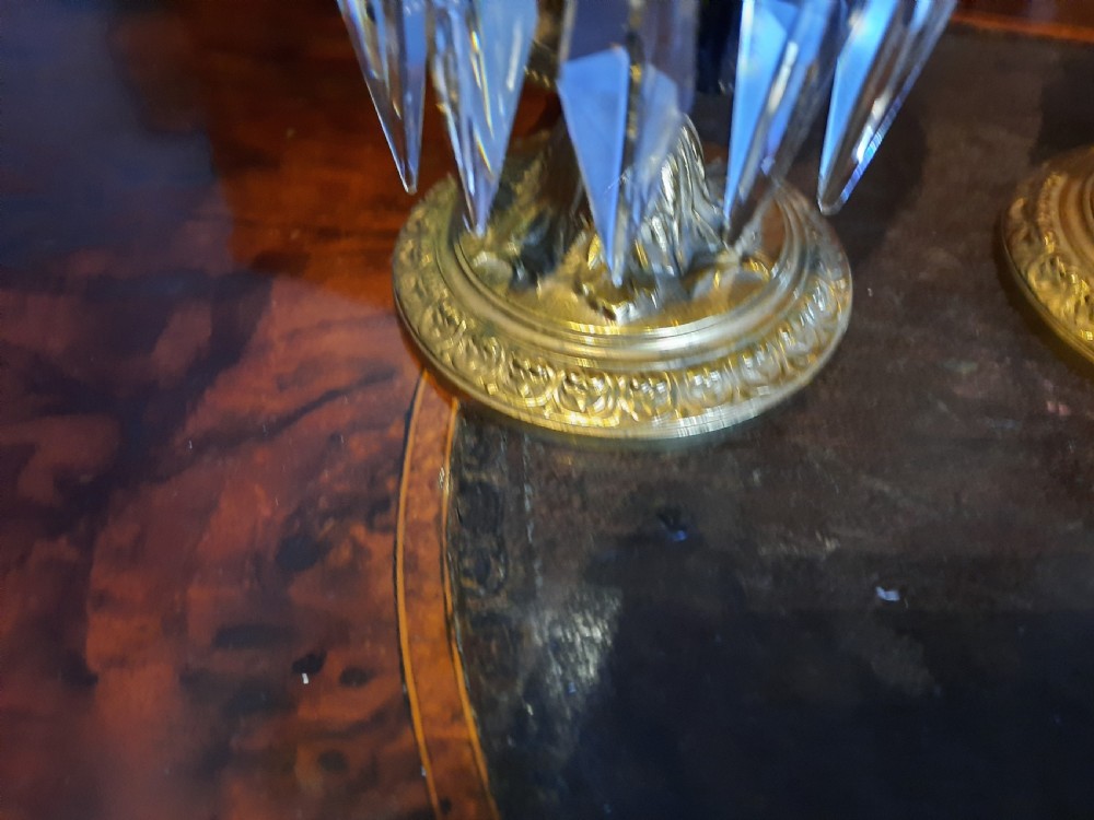 Pair of Regency Gilt Bronze Lustres View II