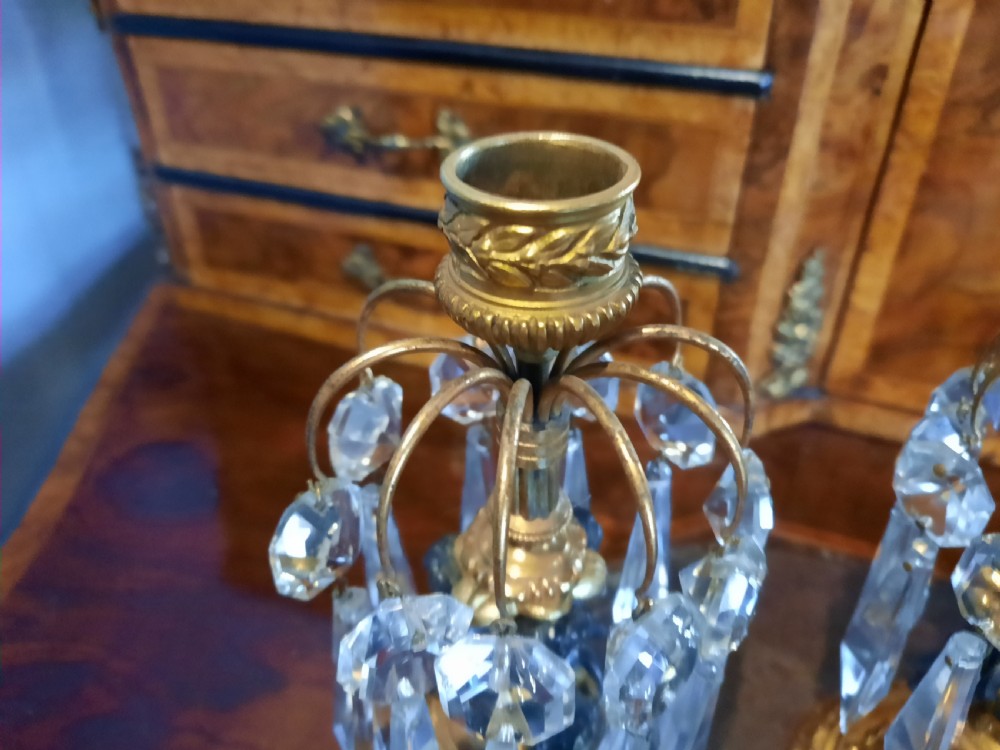 Pair of Regency Gilt Bronze Lustres View III