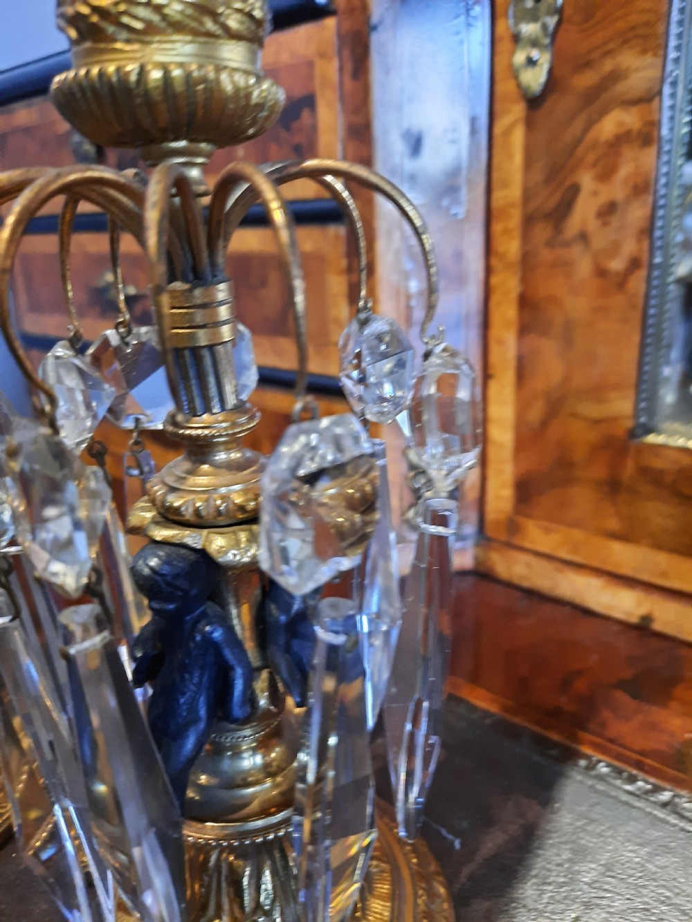 Pair of Regency Gilt Bronze Lustres View IV