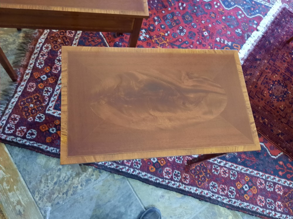 Pair of Edwardian Mahogany Inlaid Side Coffee Tables View III